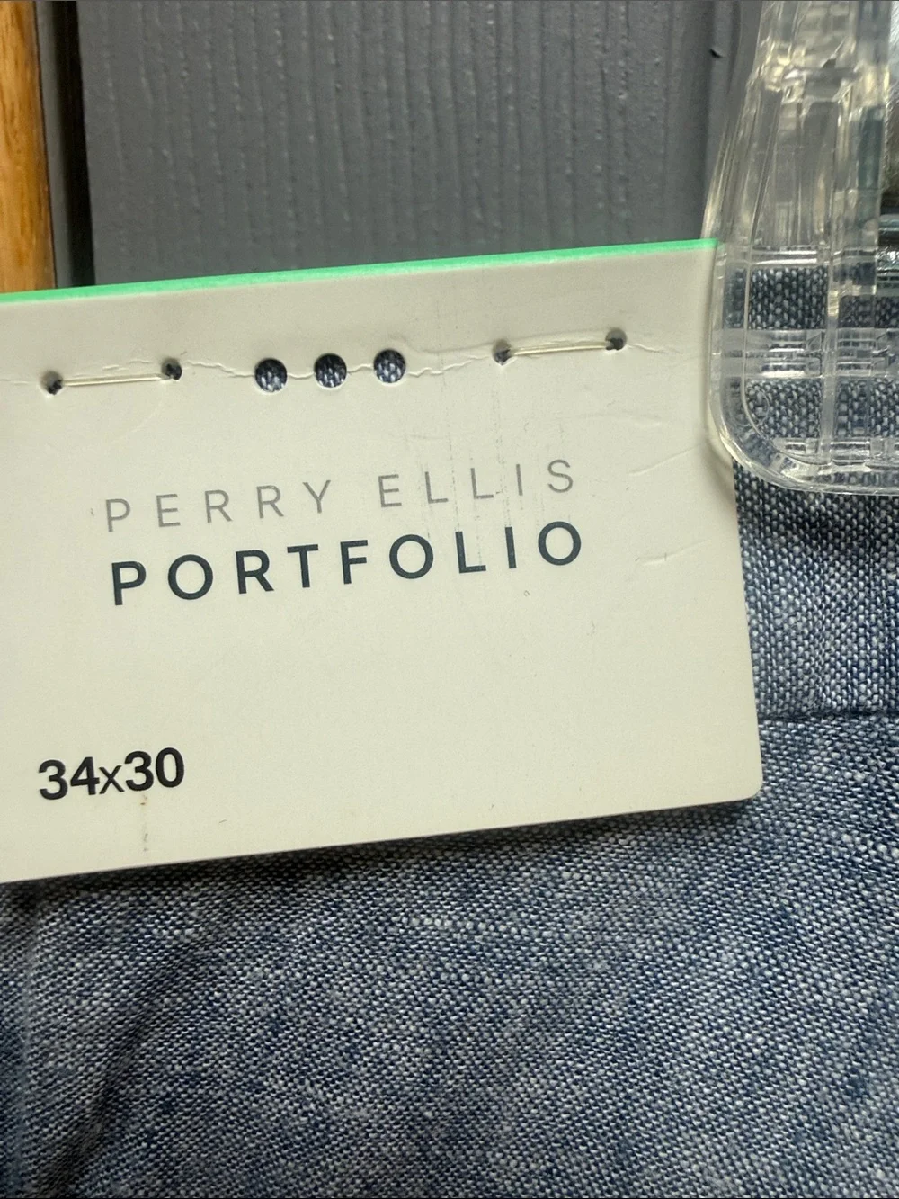Perry Ellis Blue Chambray Chinos
